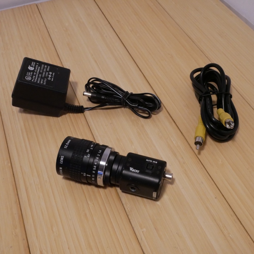 Watec WAT-902A‎ Camera & Cosmicar 1.25mm 1:14 Lens, Tested - See Notes
